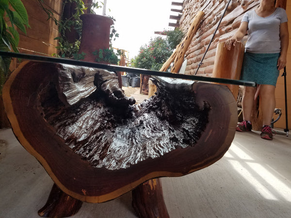 Half Log Cedar Coffee Table