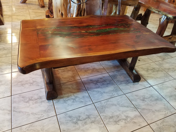 Turquoise Slab Coffee Table